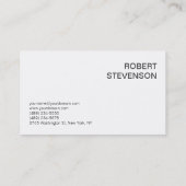 Stilvolle Leather Gray Fotografy Business Card Visitenkarte (Rückseite)