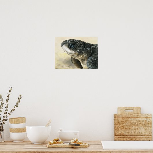 Stilvolle Lederschildkröte Poster (Küche)