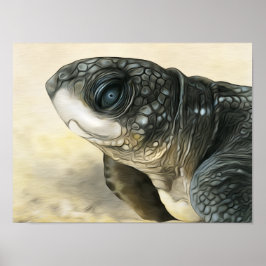 Stilvolle Lederschildkröte Poster