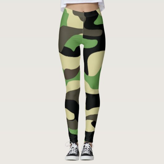 Stilvolle Leggings in Camouflage (Vorderseite)