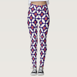 Stilvolle Leggings mit geometrischem Muster für Fr