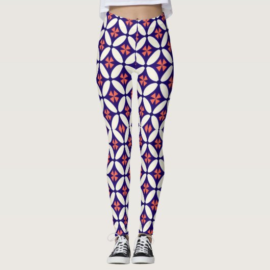 Stilvolle Leggings mit geometrischem Muster für Fr (Vorderseite)