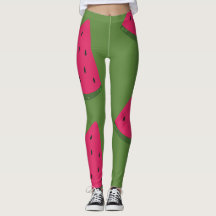 Stilvolle Leggings Olive Watermelon
