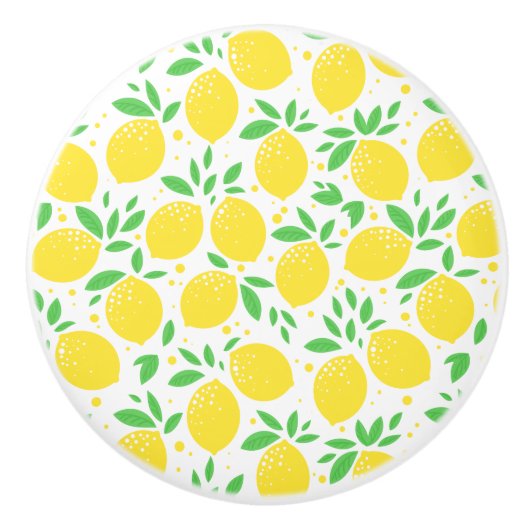 Stilvolle Lemon Yellow Obstgarten Keramik Knob Keramikknauf (Vorderseite)