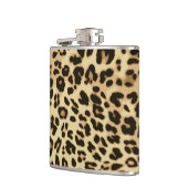 Stilvolle Leopard Animal Print Flachmann (Links)