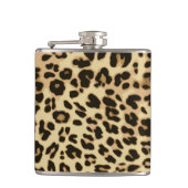 Stilvolle Leopard Animal Print Flachmann (Vorderseite)
