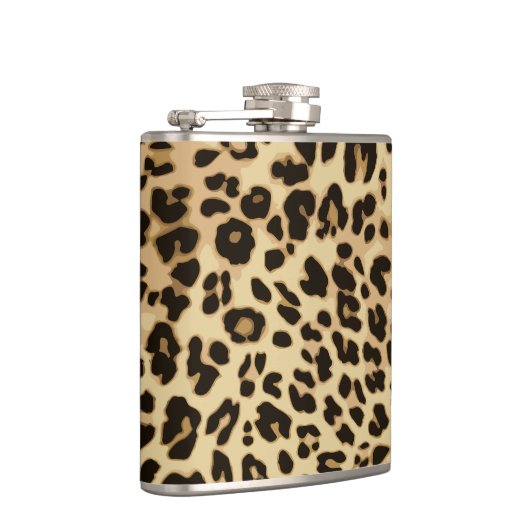 Stilvolle Leopard Animal Print Flachmann (Rechts)