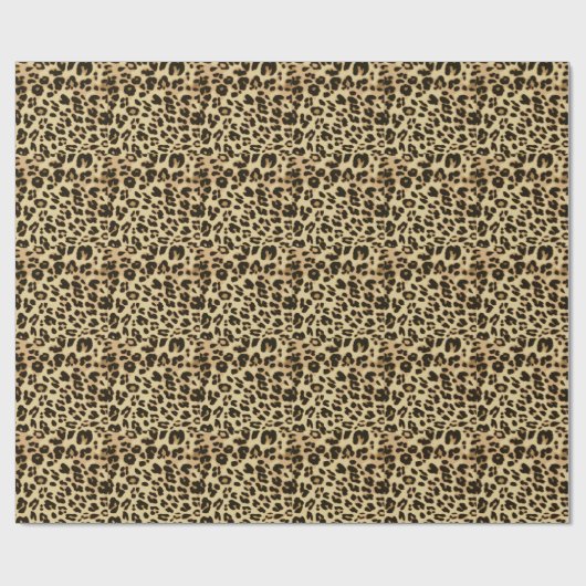 Stilvolle Leopard Animal Print Geschenkpapier (Flach)
