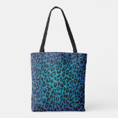Stilvolle Leopard Animal Print Lila Ombre Girly Tasche (Rückseite)