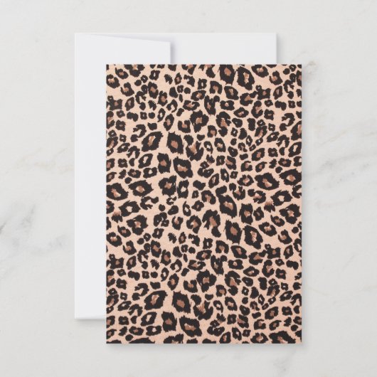 Stilvolle Leopard Animal Print Trendy 22. Geburtst Einladung (Rückseite)