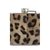 Stilvolle leopard-Cheetah-Pelztiermuster Flachmann (Rückseite)