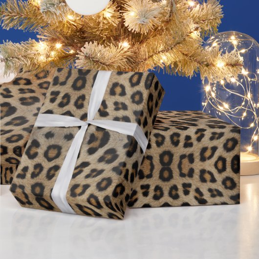Stilvolle leopard-Cheetah-Pelztiermuster Geschenkpapier (Feiertage)
