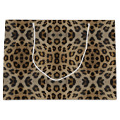 Stilvolle leopard-Cheetah-Pelztiermuster Große Geschenktüte (Vorderseite)