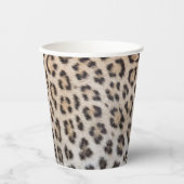Stilvolle leopard-Cheetah-Pelztiermuster Pappbecher (Vorderseite)