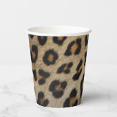 Stilvolle leopard-Cheetah-Pelztiermuster Pappbecher (Rückseite)