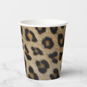 Stilvolle leopard-Cheetah-Pelztiermuster Pappbecher (Vorderseite)