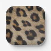 Stilvolle leopard-Cheetah-Pelztiermuster Pappteller (Vorderseite)