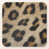 Stilvolle leopard-Cheetah-Pelztiermuster Rechteckiger Pappuntersetzer (Vorderseite)