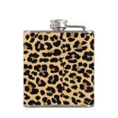 Stilvolle Leopard-Druck-Muster-Flasche Flachmann (Rückseite)