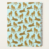 Stilvolle Leopard-Musterbezeichnung | Blau Planer (Rückseite)