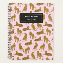 Stilvolle Leopard-Musterbezeichnung | Pink Planner