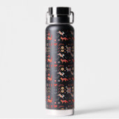 Stilvolle Leopard-Musterbezeichnung Trinkflasche (Rückseite)