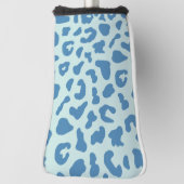 Stilvolle Leopard Print Animal Muster in Blue Golf Headcover (Rotieren 90)