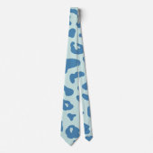 Stilvolle Leopard Print Animal Muster in Blue Krawatte (Vorderseite)