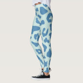 Stilvolle Leopard Print Animal Muster in Blue Leggings (Links)