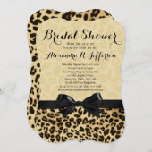 Stilvolle Leopard Print Bridal Dusche Einladung (Vorne/Hinten)