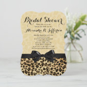 Stilvolle Leopard Print Bridal Dusche Einladung (Stehend Vorderseite)