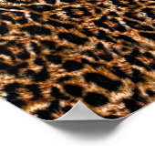 Stilvolle Leopard Print Elegant Yellow Bow und Nam Poster (Ecke)