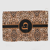 Stilvolle Leopard Print Personalisiert Golfhandtuch (Horizontal)