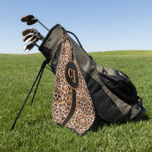 Stilvolle Leopard Print Personalisiert Golfhandtuch (Gras)