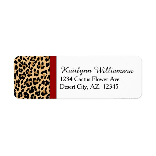 Stilvolle Leopard Print und Red Accent (Vorne)
