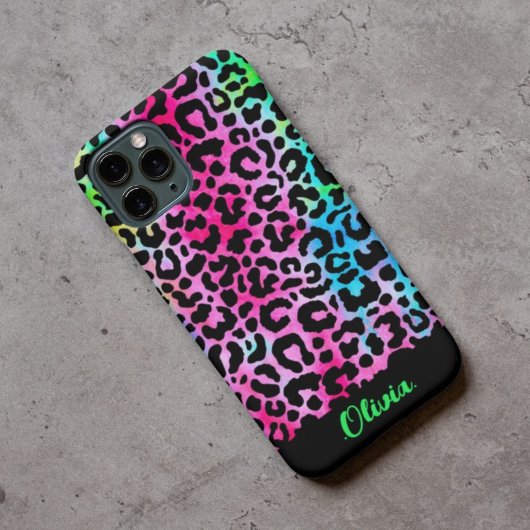 Stilvolle Leopard Texture Neon Feminine Case-Mate iPhone Hülle
