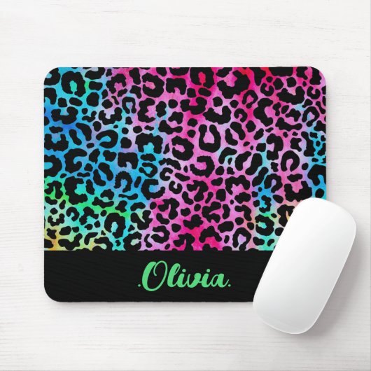 Stilvolle Leopard Texture Neon Feminine Mousepad (Mit Mouse)