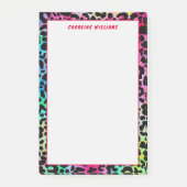Stilvolle Leopard Texture Neon Feminine Post-it Klebezettel (Vorderseite)