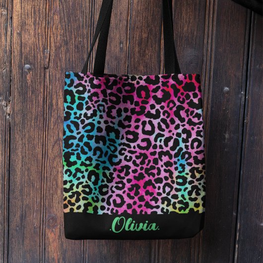 Stilvolle Leopard Texture Neon Feminine Tasche