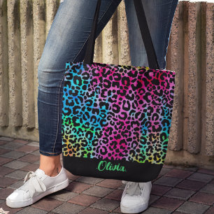 Stilvolle Leopard Texture Neon Feminine Tasche