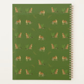 Stilvolle Leopard Tiermuster Name, Grüne Planerin Planer (Rückseite)