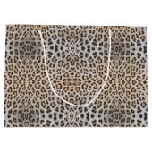 Stilvolle Leoparden-Hautfell-Muster chic Große Geschenktüte (Rückseite)