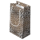 Stilvolle Leoparden-Hautfell-Muster chic Kleine Geschenktüte (Rückseite Schrägansicht)