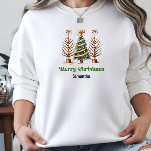 Stilvolle Leoparden-Weihnachtsbäume Geschenkidee f Hoodie