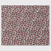 Stilvolle Leopardendrucke in Rosa Geschenkpapier (Flach)