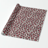 Stilvolle Leopardendrucke in Rosa Geschenkpapier (Ungerollt)