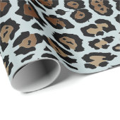 Stilvolle leopardenfarbene Muster in Beige und Dus Geschenkpapier (Rolleneckpunkt)