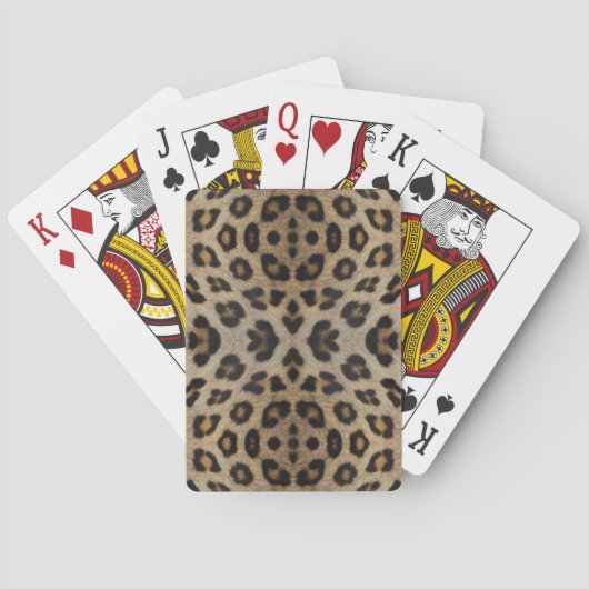 Stilvolle Leopardenmuster fesselnd Spielkarten (Rückseite)