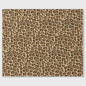 Stilvolle Leopardenmuster Orangenspass Geschenkpapier (Flach)