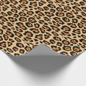 Stilvolle Leopardenmuster Orangenspass Geschenkpapier (Ecke)